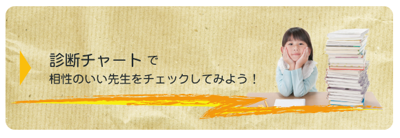 診断チャートで相性のいい先生をチェックしてみよう！